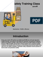 Forklift Safety Training Class: Instructor: Seth A. Brown
