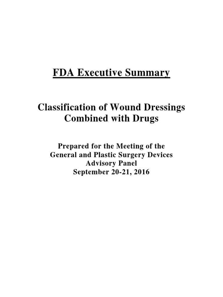 Fda Executive Summary