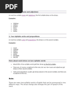 Two-Syllable Nouns and Adjectives: Examples