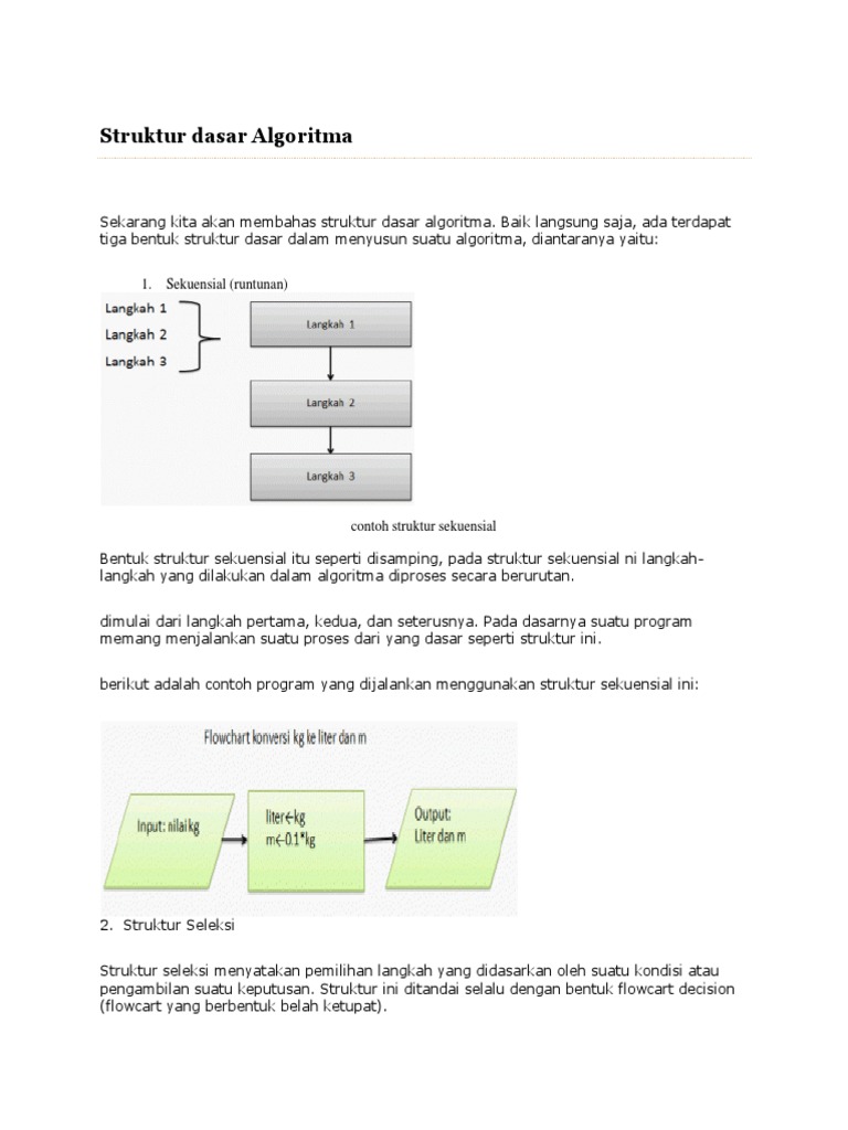 Struktur Dasar Algoritma Pemrograman | PDF