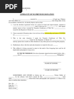 Affidavit of Civil Status - Sample | PDF | Law