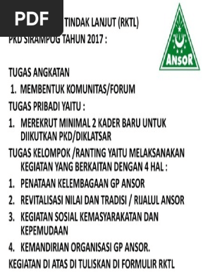 Kop Surat Rijalul Ansor Contoh Kop Surat