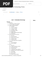 (PDF) Unit - 1 - Information Technology Notes