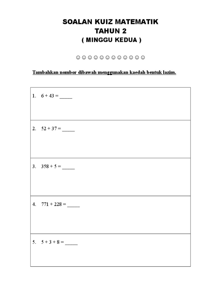 Kuiz Tahun 2 Pdf