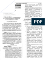 Ley de Creación de La SUTRAN (Ley 29380) PDF