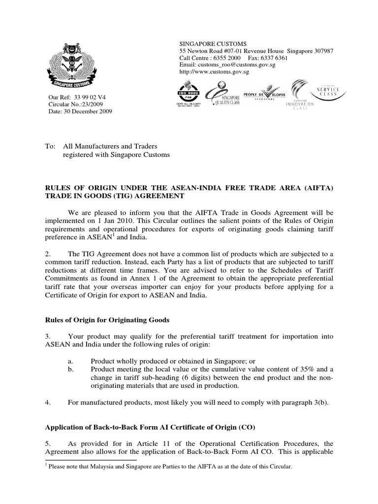 Aifta Doc-2 | PDF | Tariff | Association Of Southeast Asian Nations