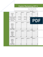 Digital Marketing KPI Scorecard