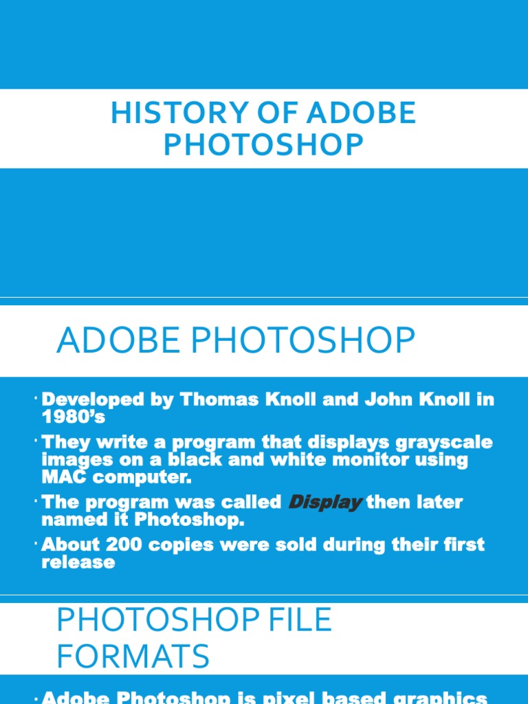 History of Adobe Photoshop Development | PDF | Adobe Photoshop | File ...