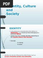 Identity Culture and Society