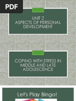 Unit 2 Aspects of Personal Development