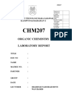 Organic Chemistry Laboratory Report: Kampus Samarahan 2