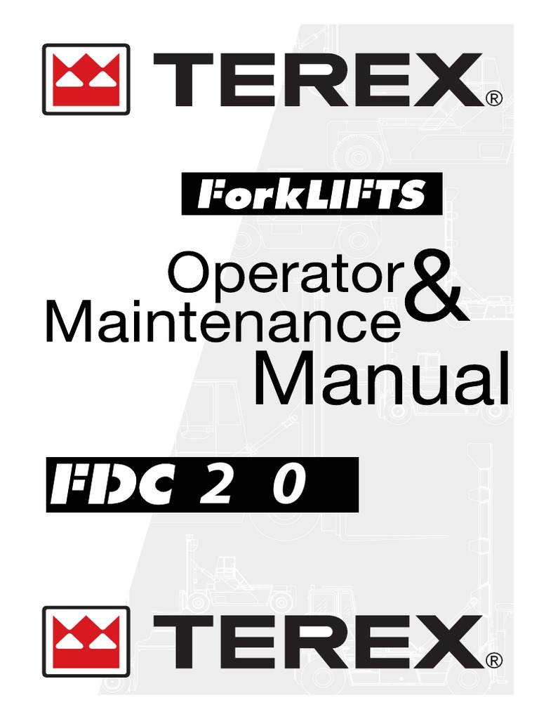 Manual Terex Fdc 0 Pdf Seat Belt Safety
