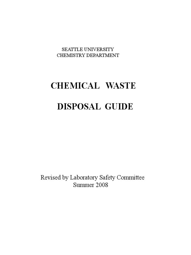 Guiding Safe Chemical Waste Disposal A Comprehensive Manual for