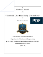 "Three in One Electricity Generation": A Seminar-I Report On