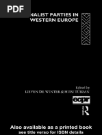 (Routledge - ECPR Studies in European Political Science, 1) Lieven de Winter - Huri Tursan - Regionalist Parties in Western Europe-Routledge (2003)