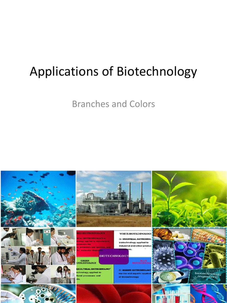 Colors of Biotechnology PDF Biotechnology Nanotechnology