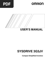 User'S Manual: Sysdrive 3G3Jv