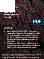 Geographical Indication: A Case Study of Kashmir Pashmina (Shawls)