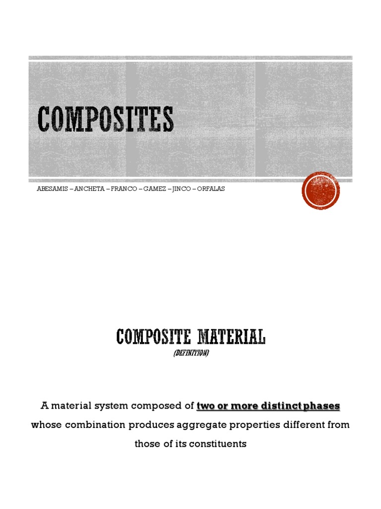 An Overview of Composite Materials Their Properties, Applications, and