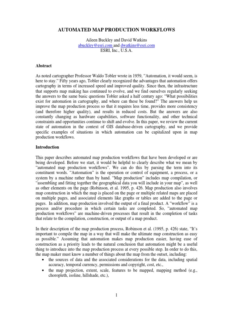 Automated Map Production Workflows | PDF | Arc Gis | Esri