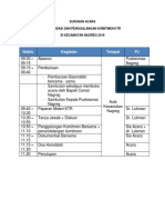 Rundown Acara Penggalangan Komitmen KTR