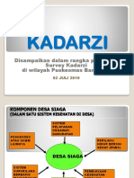 Kadarzi: Disampaikan Dalam Rangka Persiapan Survey Kadarzi Di Wilayah Puskesmas Banjarejo