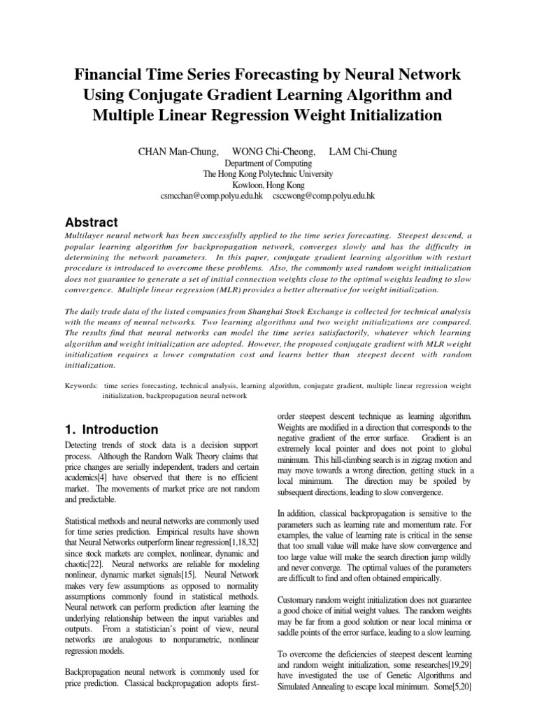 Neural Network Time Series Forecasting | PDF | Artificial Neural ...