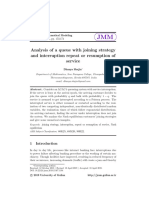 Analysis of A Queue With Joining Strategy and Interruption Repeat or Resumption of Service