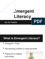 Emergent Literacy: by Jiv Codera