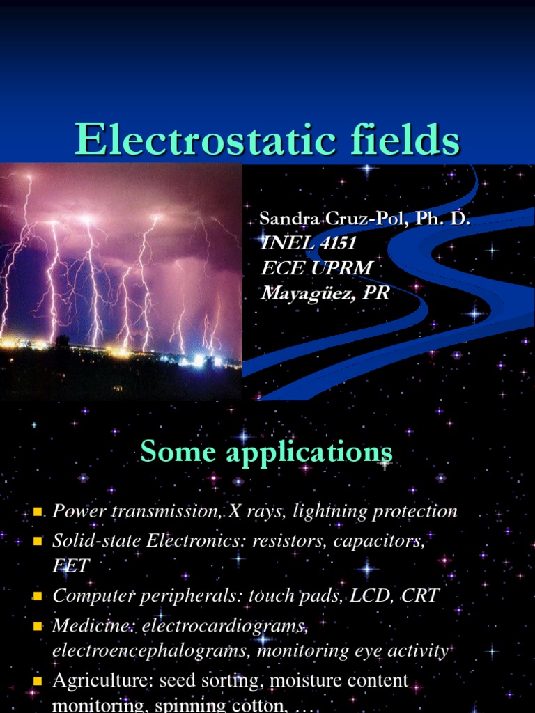 Understanding Electrostatic Fields and Applications | PDF | Electric ...