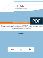 Suivi Post Professionnel SPP Des Personnes Exposees A Lamiante