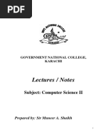 Notes - Computer Science II