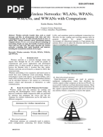 A Study of Wireless Networks: Wlans, Wpans, Wmans, and Wwans With Comparison