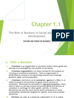 Chapter 1.1 - Nature and Forms of Business