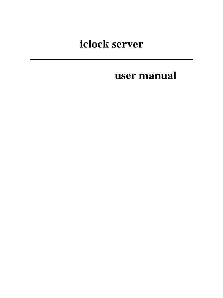 iClock Server User Manual Guide | PDF | Ip Address | Port (Computer ...
