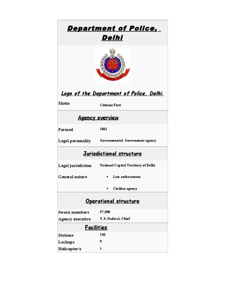 Department of Police | PDF