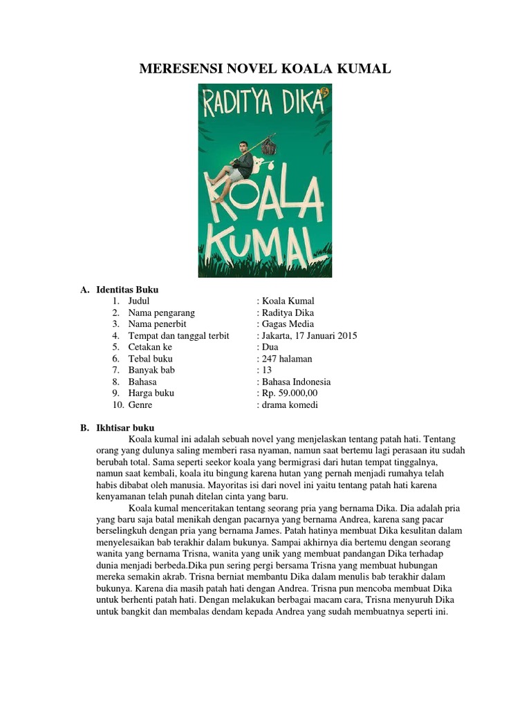 Resensi Novel Koala Kumal