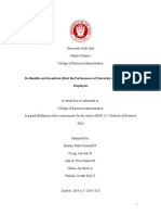 Do Benefits and Incentives Affect The Performance of University of The East Manila Employees