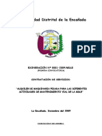Municipalidad Distrital de La Encañada: EXONERACIÓN #0001-2009/MDLE