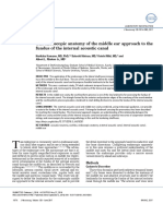 the Endoscopic Anatomy of the Middle Ear Approach to the Fundus of the Internal Acoustic Canal