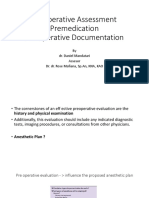Preoperative Assessment Premedication Perioperative Documentation