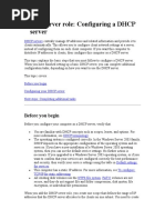 DHCP Server Configuration