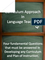 Curriculum Approach in Language Teaching