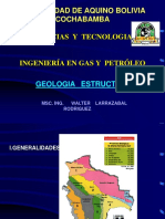 Estructura geológica e ingeniería petrolera en Bolivia