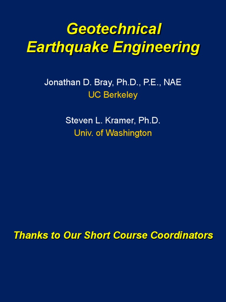 Geotechnical Insights on Earthquake Engineering | PDF | Seismology ...