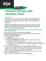 Audit Module 5 - Internal Control & Internal Check PDF