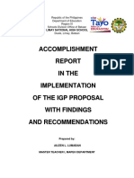 Igp Accomplishent Report Pattern
