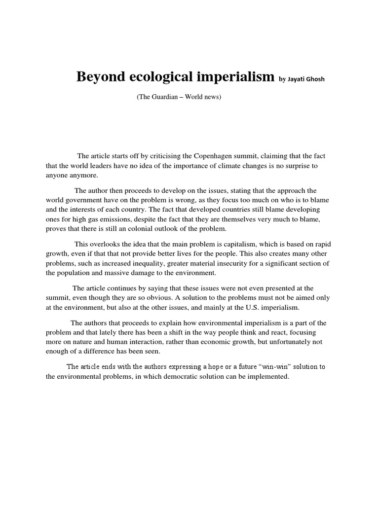 Critique of Climate Policy and Capitalism | PDF | Politics