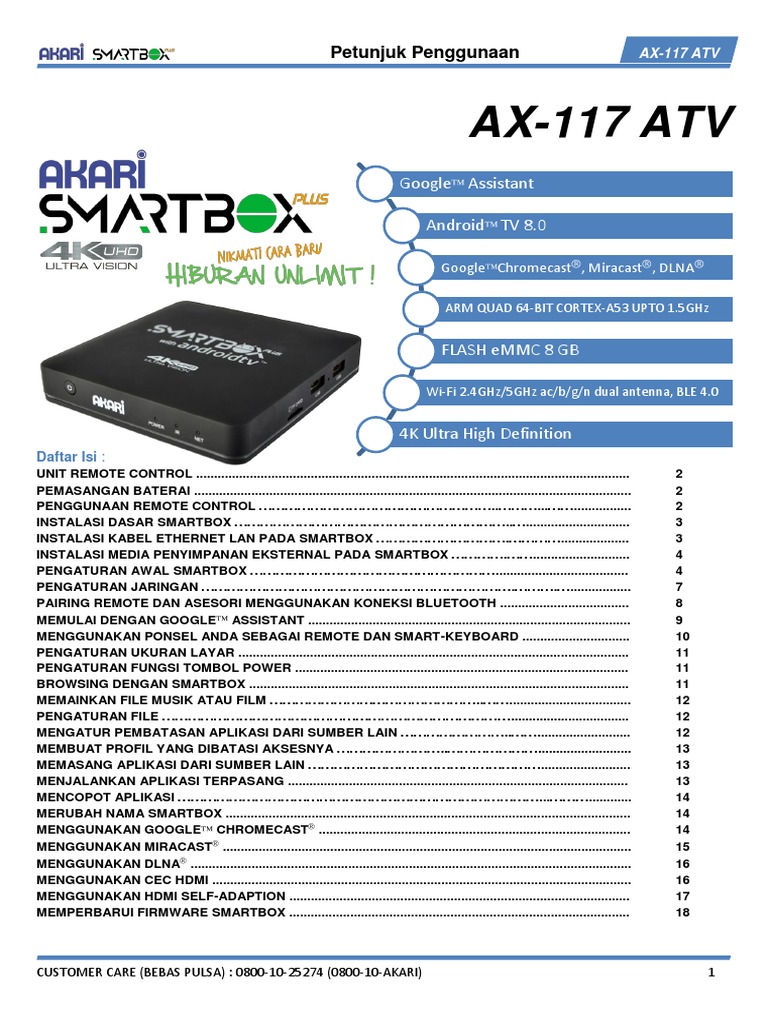 Panduan Penggunaan AX-117 ATV | PDF