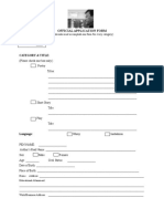 Official application form